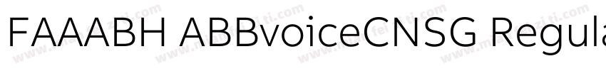 FAAABH ABBvoiceCNSG Regular字体转换